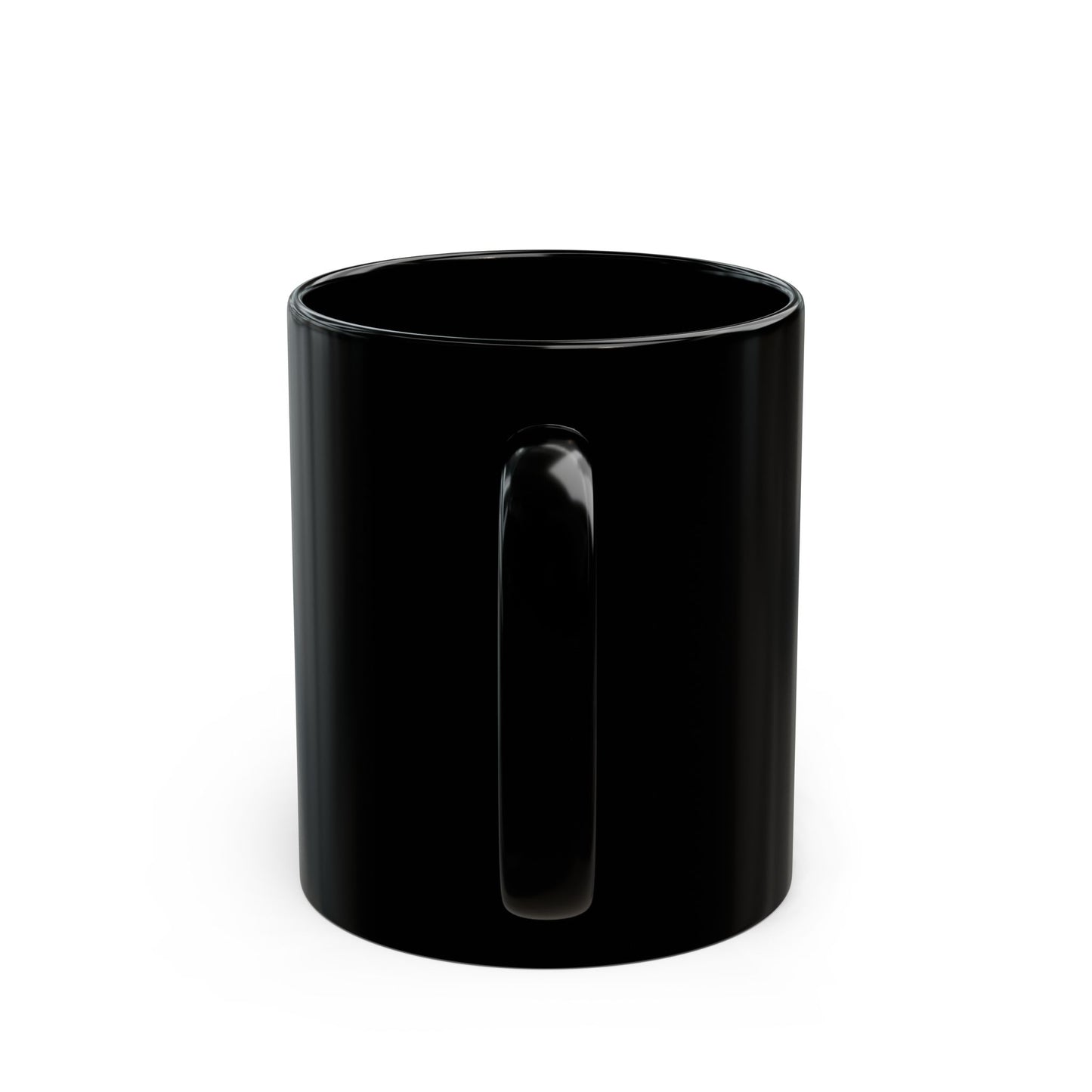 Elegant Black Mug with Body Essence Design