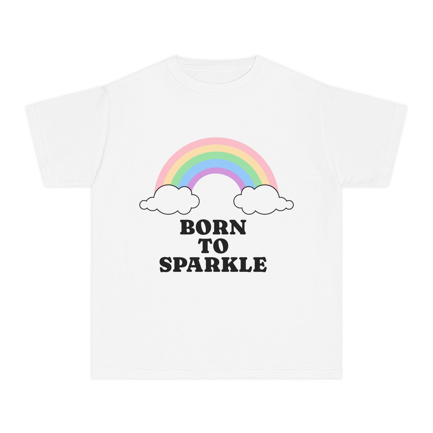 Youth Rainbow Tee - 'Born to Sparkle' | Kids Shirt