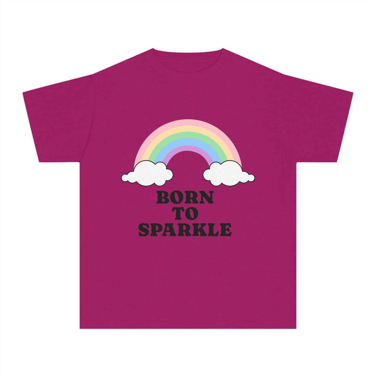 Youth Rainbow Tee - 'Born to Sparkle' | Kids Shirt